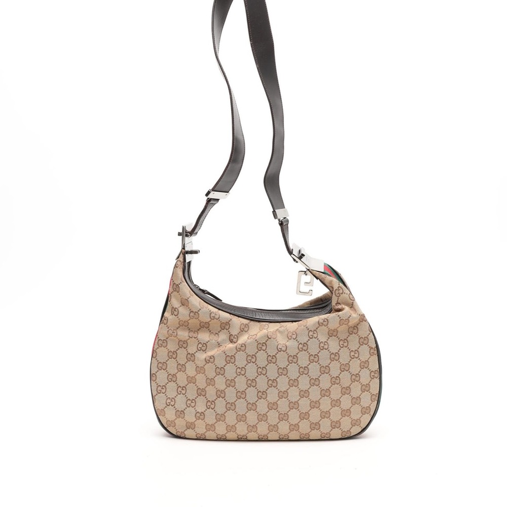 Gucci GG Supreme Web Attache Large Shoulder Bag